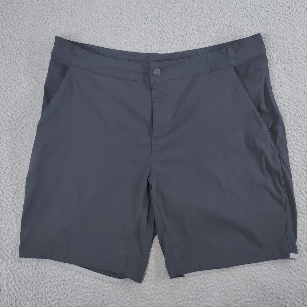 Marmot Shorts Mens XL Gray Performance Flat Front Slash Pockets Stretch Chino